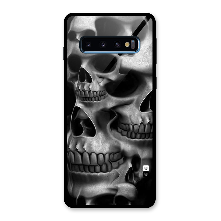 Multiple Skulls Glass Back Case for Galaxy S10