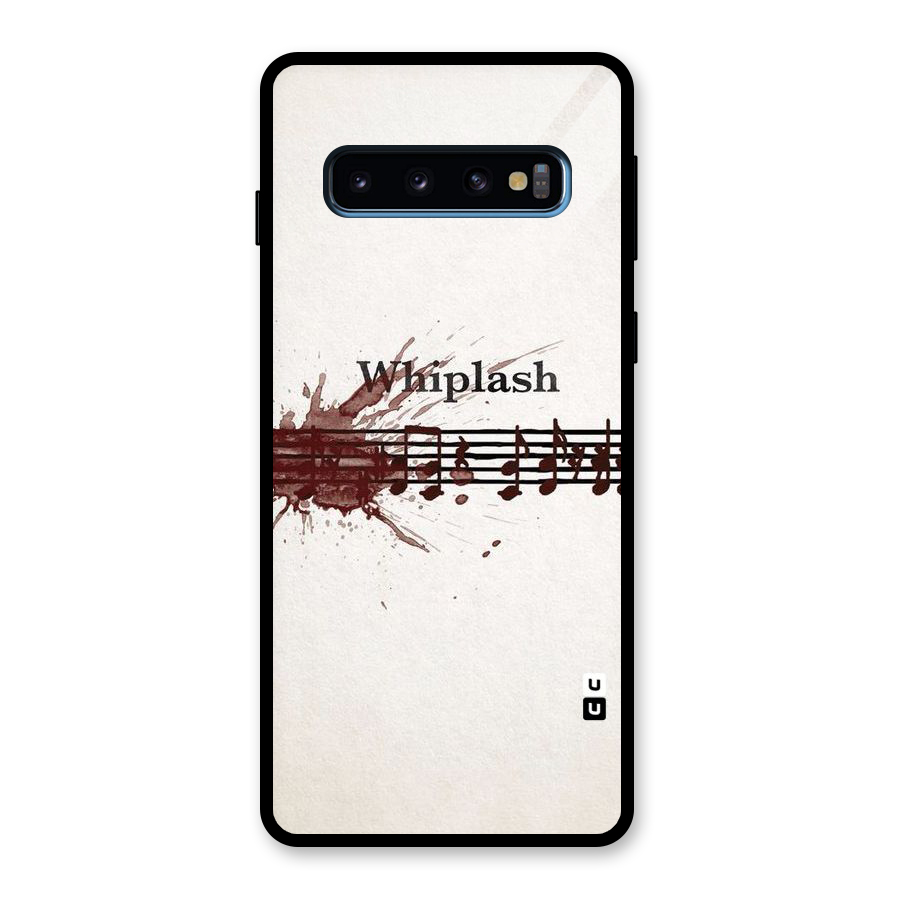 Music Notes Splash Glass Back Case for Galaxy S10