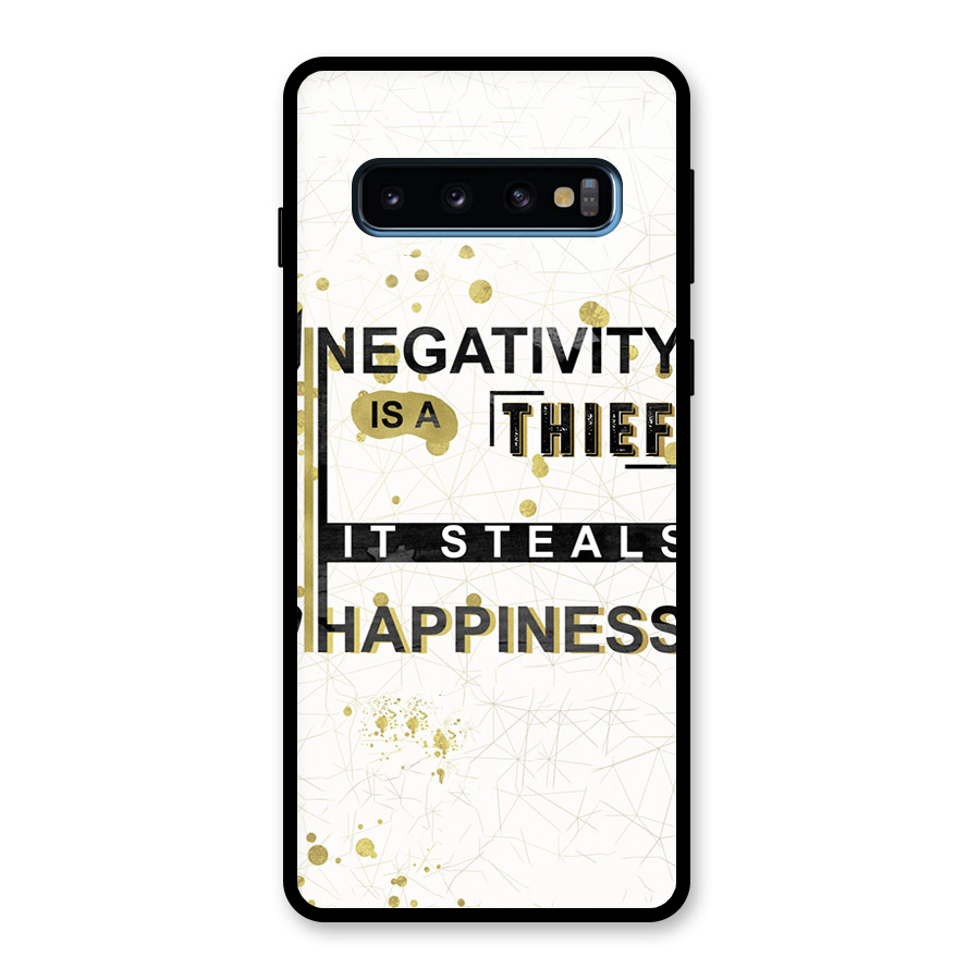 Negativity Thief Glass Back Case for Galaxy S10