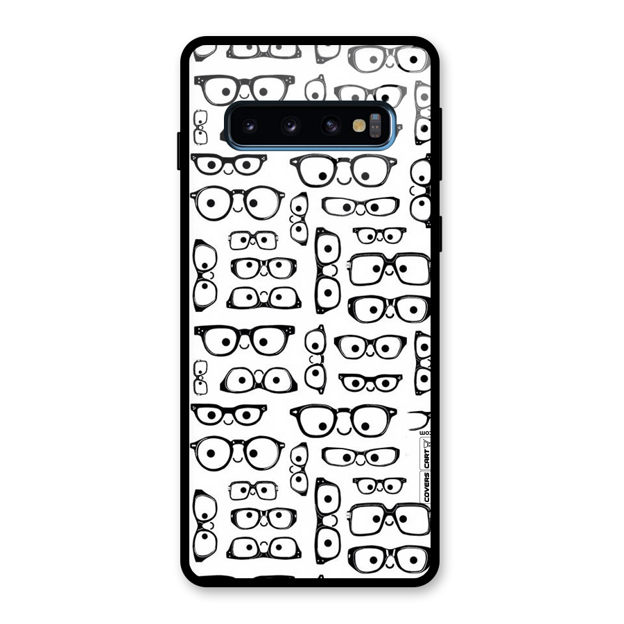 Nerdy Specs Glass Back Case for Galaxy S10