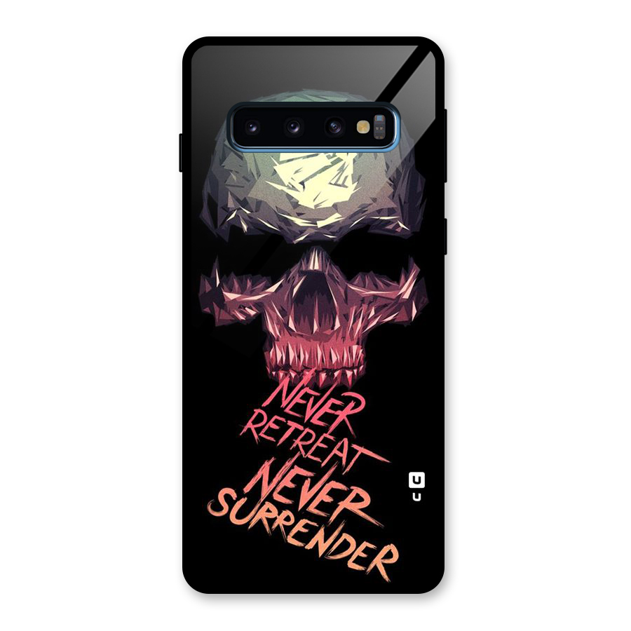 Never Retreat Glass Back Case for Galaxy S10