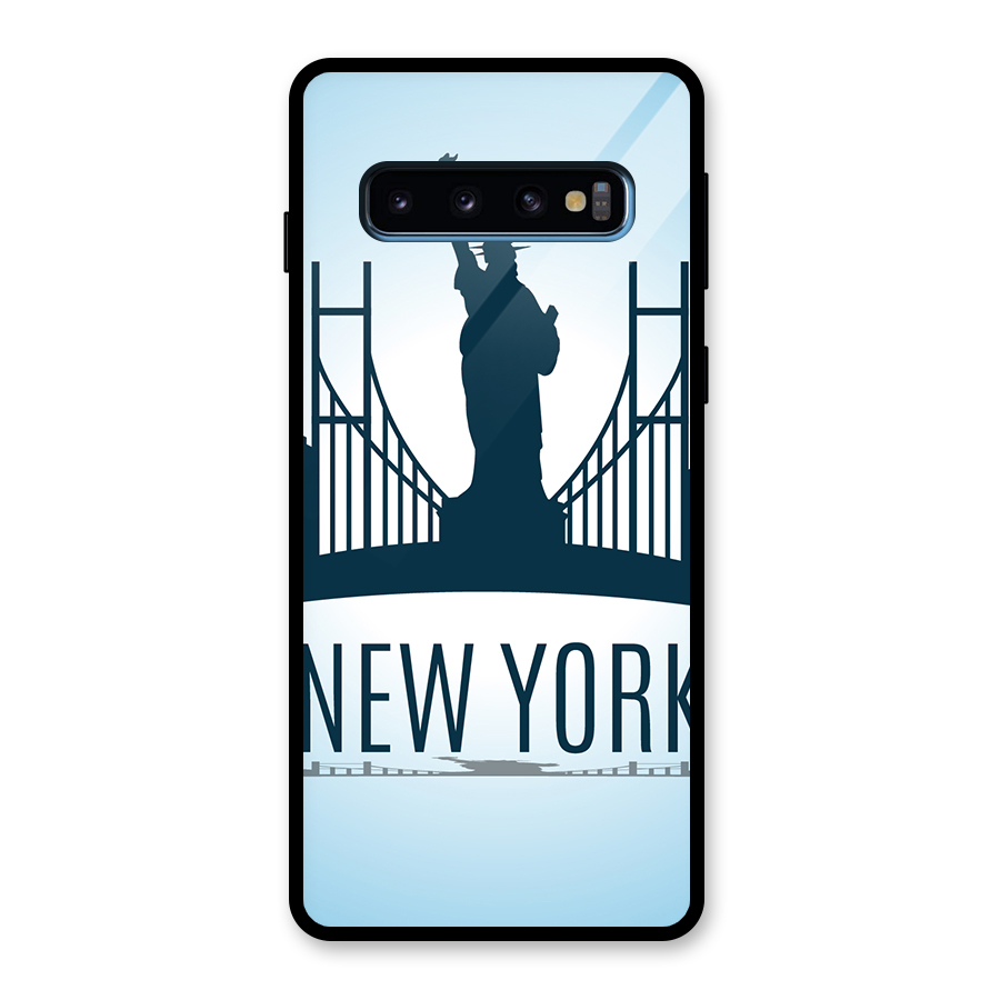 New York Skyline Glass Back Case for Galaxy S10
