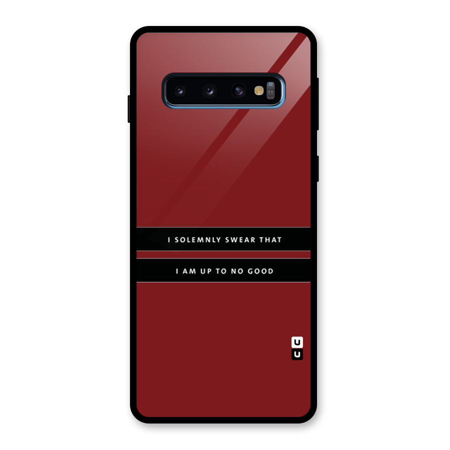 No Good Swear Glass Back Case for Galaxy S10