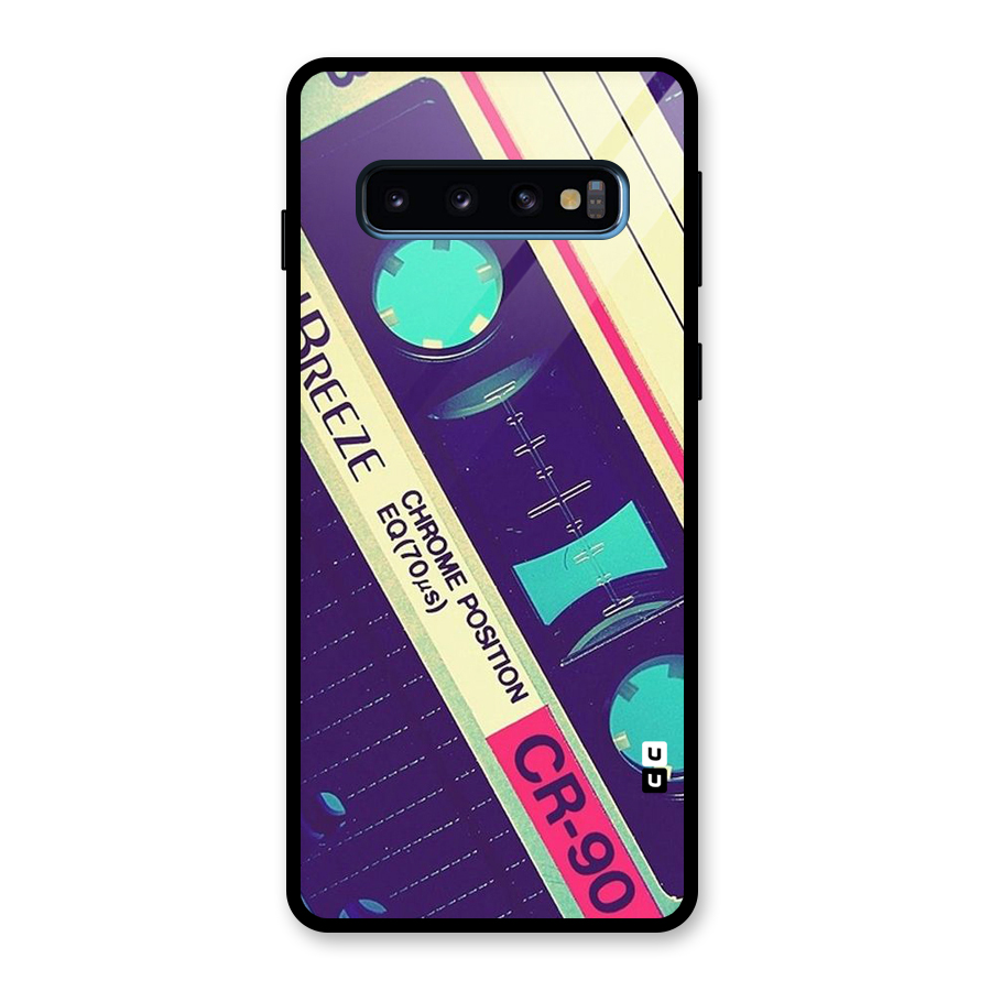 Old Casette Shade Glass Back Case for Galaxy S10