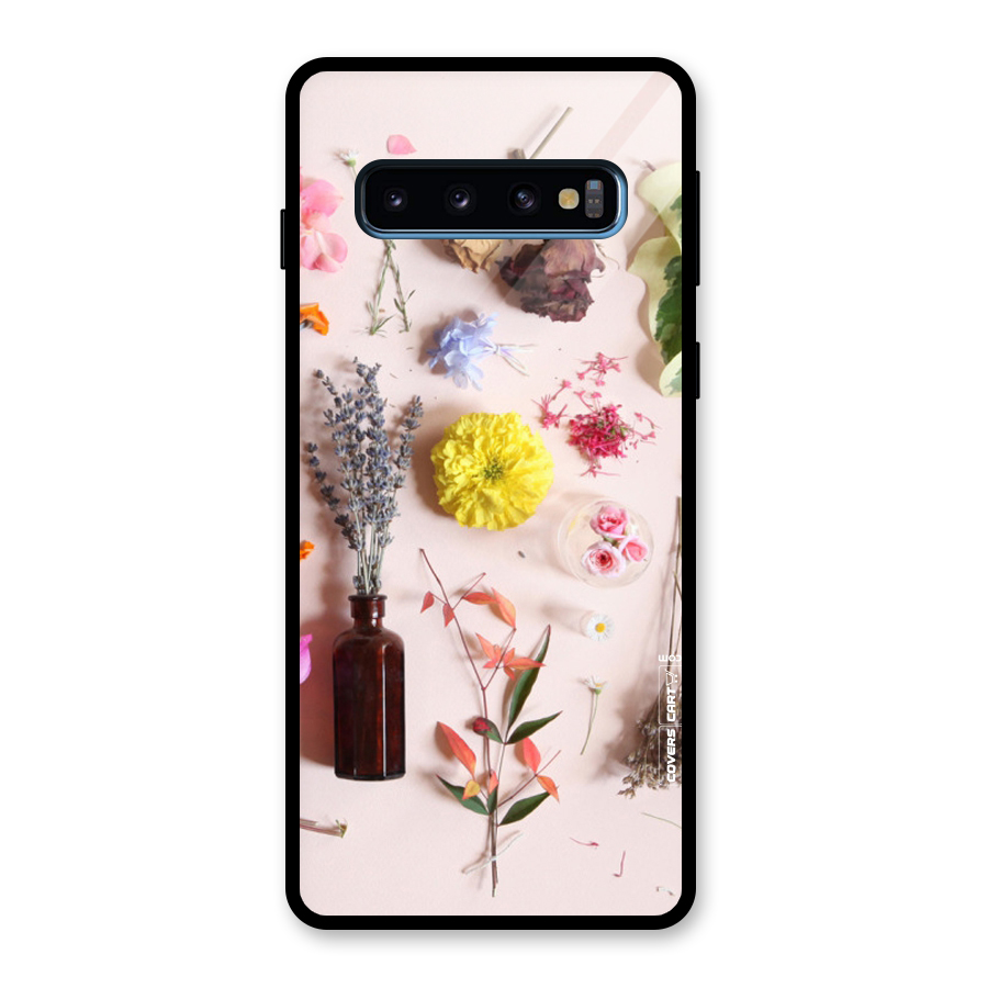 Old Petals Glass Back Case for Galaxy S10