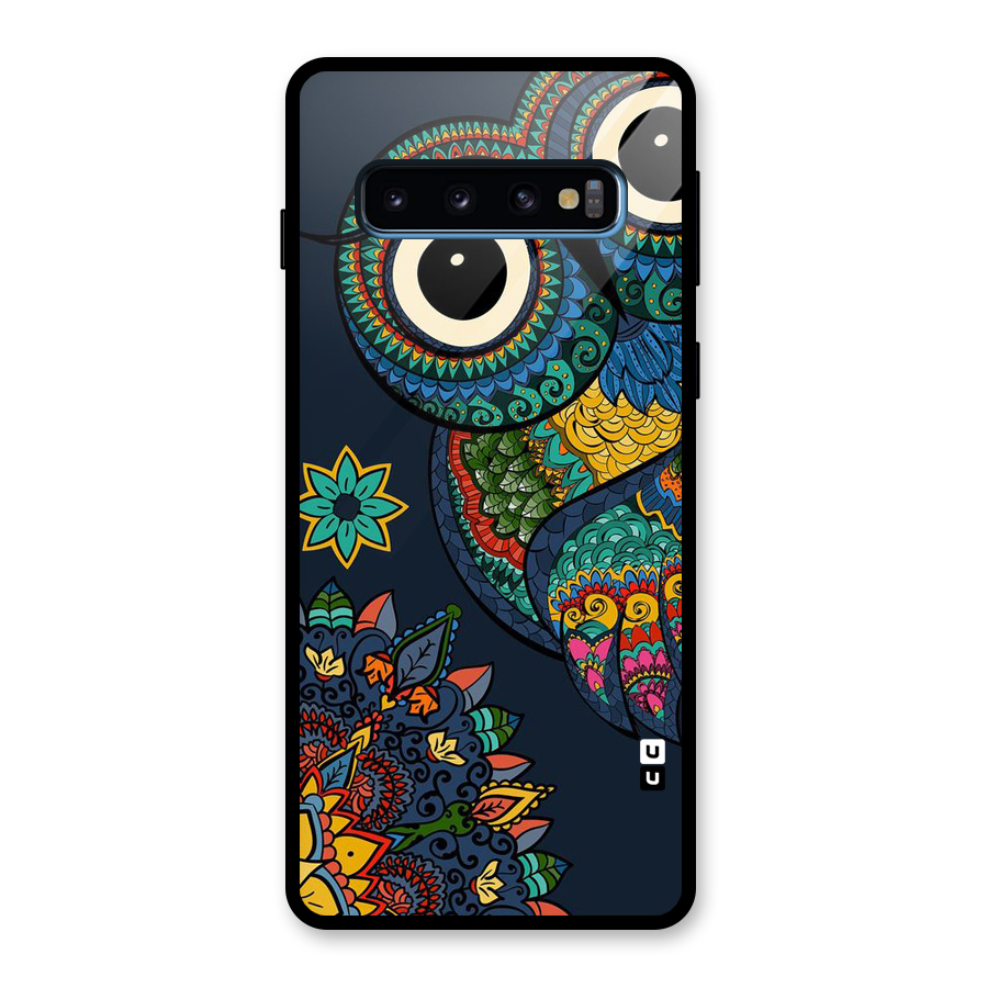 Owl Eyes Glass Back Case for Galaxy S10