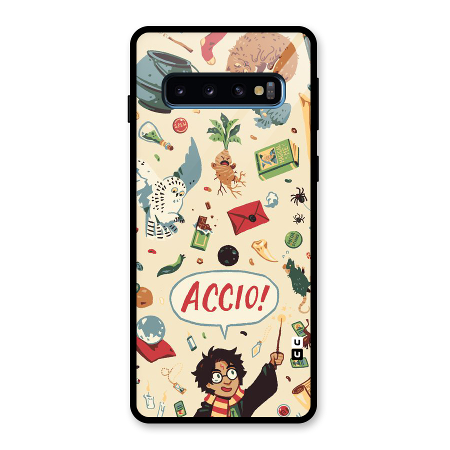 Owl Letter Glass Back Case for Galaxy S10