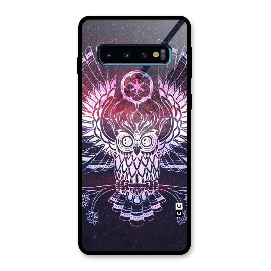 Owl Quirk Swag Glass Back Case for Galaxy S10