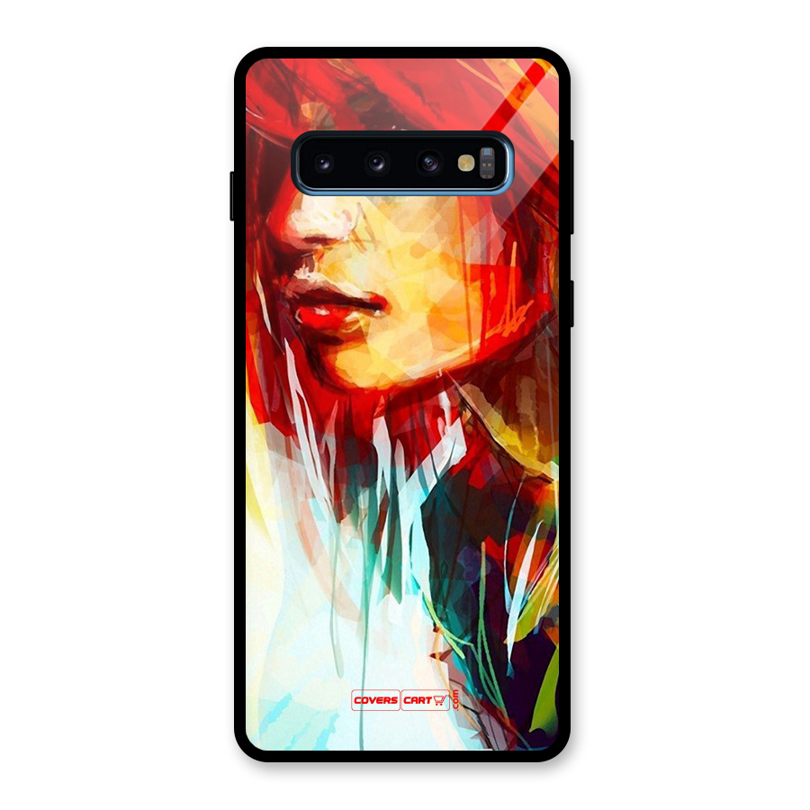 Painted Girl Glass Back Case for Galaxy S10