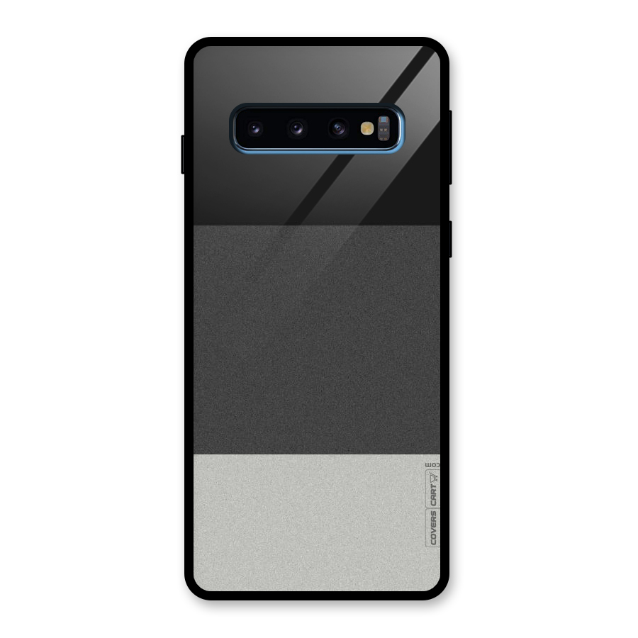 Pastel Black and Grey Glass Back Case for Galaxy S10