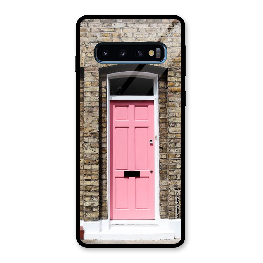 Pastel Pink Door Glass Back Case for Galaxy S10