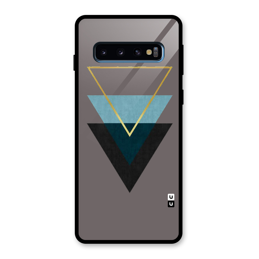 Pastel Triangle Glass Back Case for Galaxy S10