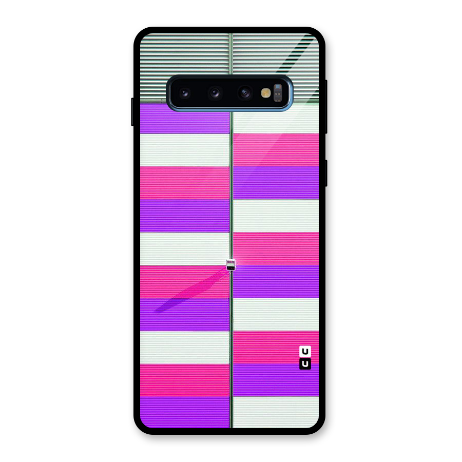 Patterns City Glass Back Case for Galaxy S10