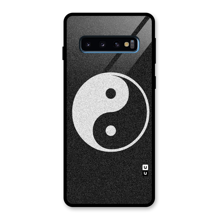 Peace Disorted Glass Back Case for Galaxy S10