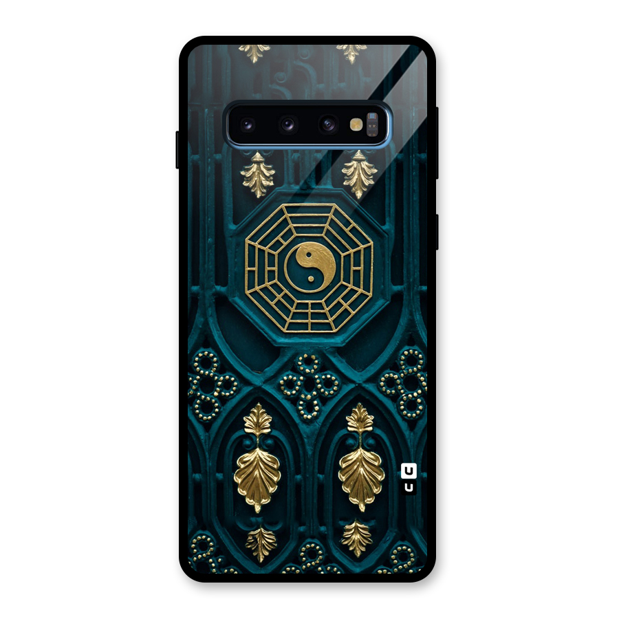 Peace Web Design Glass Back Case for Galaxy S10