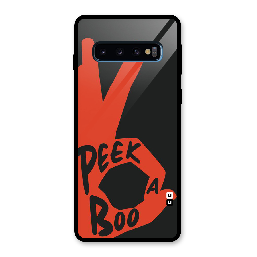 Peek-a-boo Glass Back Case for Galaxy S10