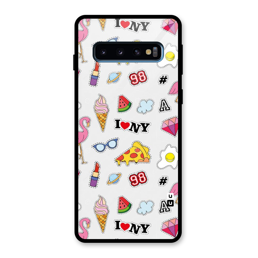 Personnel Quirk Glass Back Case for Galaxy S10