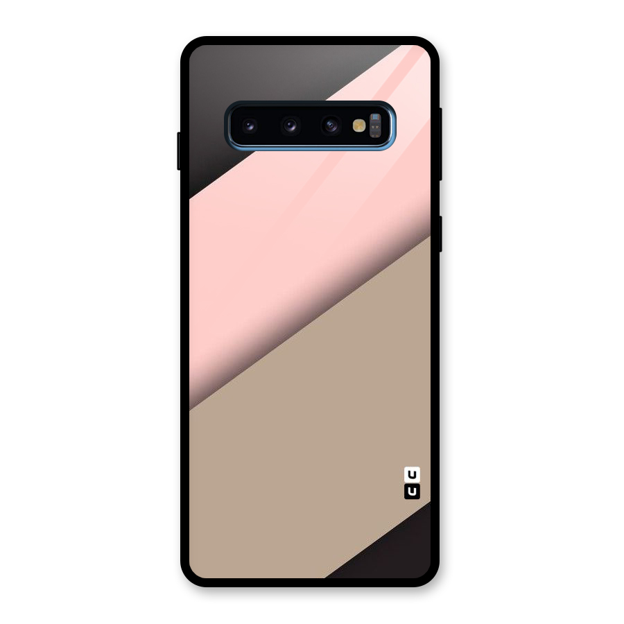 Pink Diagonal Glass Back Case for Galaxy S10
