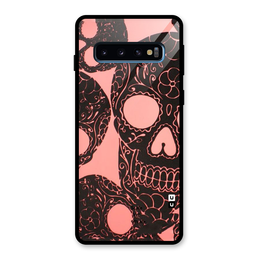 Pink Head Glass Back Case for Galaxy S10