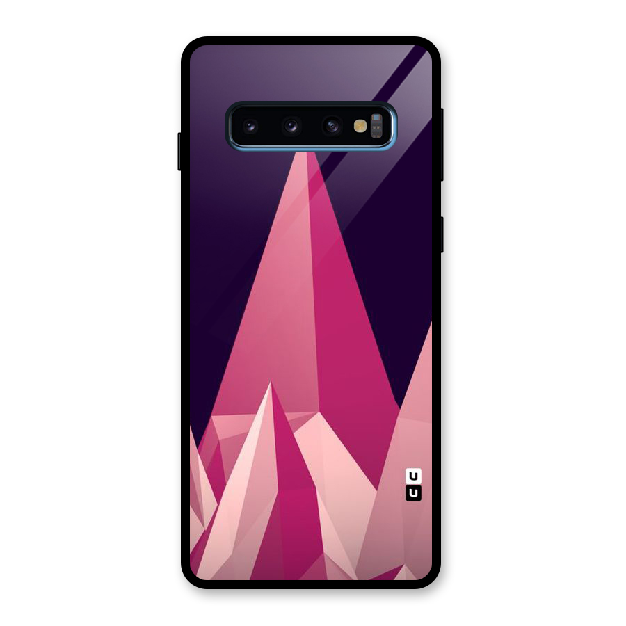 Pink Sharp Glass Back Case for Galaxy S10