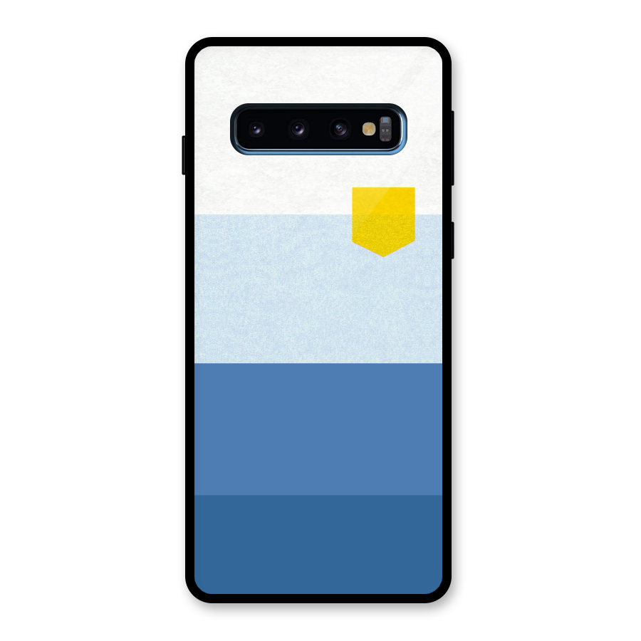 Pocket Stripes. Glass Back Case for Galaxy S10