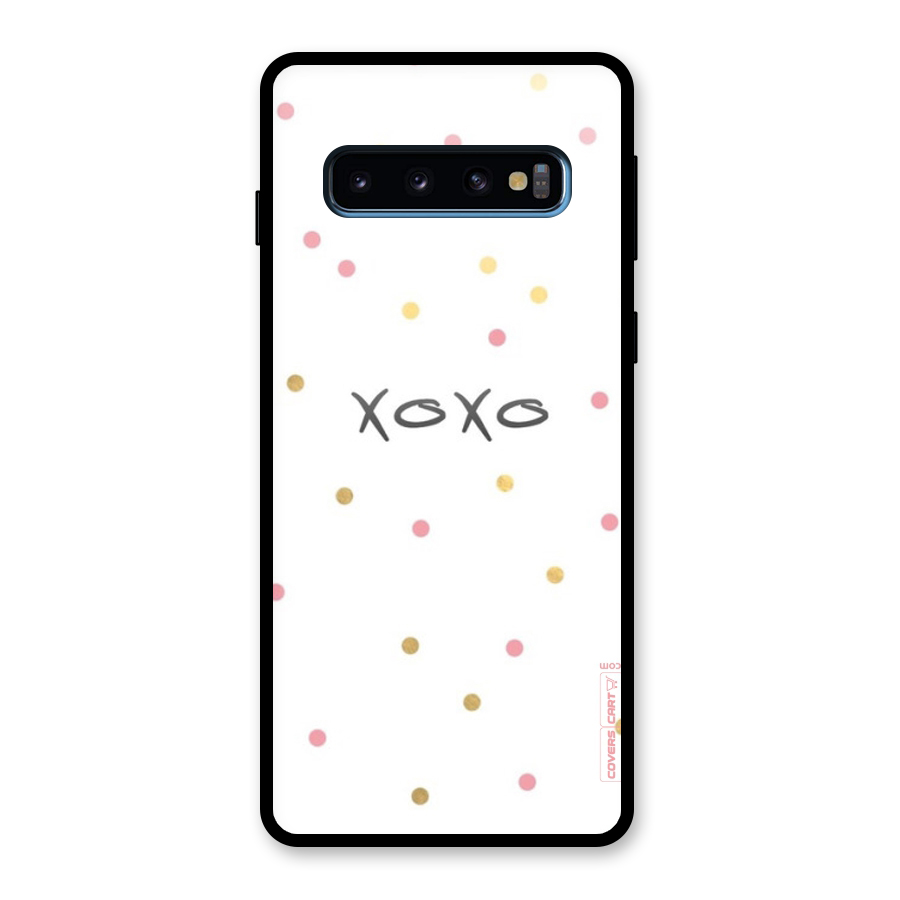 Polka Hugs Glass Back Case for Galaxy S10