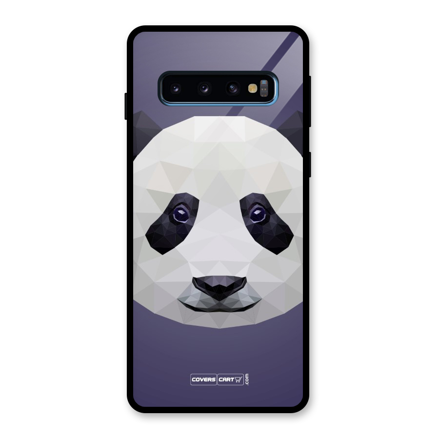 Polygon Panda Glass Back Case for Galaxy S10