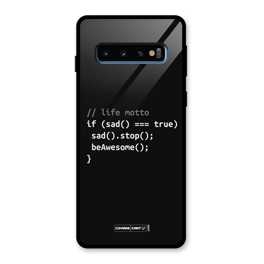 Programmers Life Glass Back Case for Galaxy S10