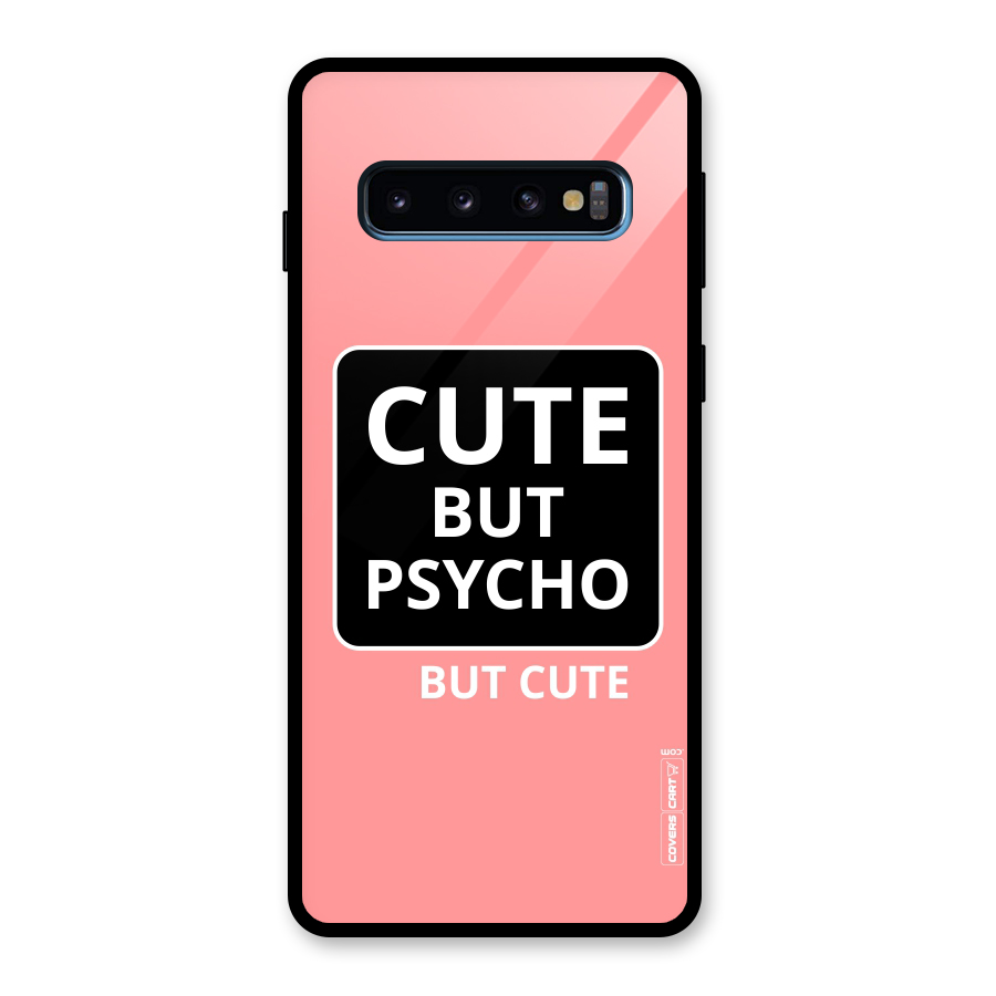 Psycho But Cute Glass Back Case for Galaxy S10