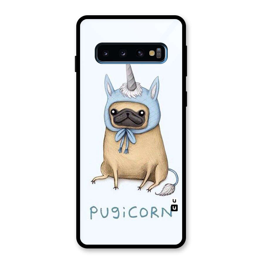 Pugicorn Glass Back Case for Galaxy S10