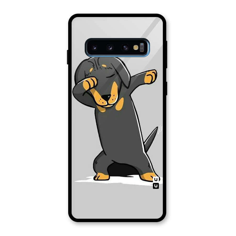 Puppy Dab Glass Back Case for Galaxy S10