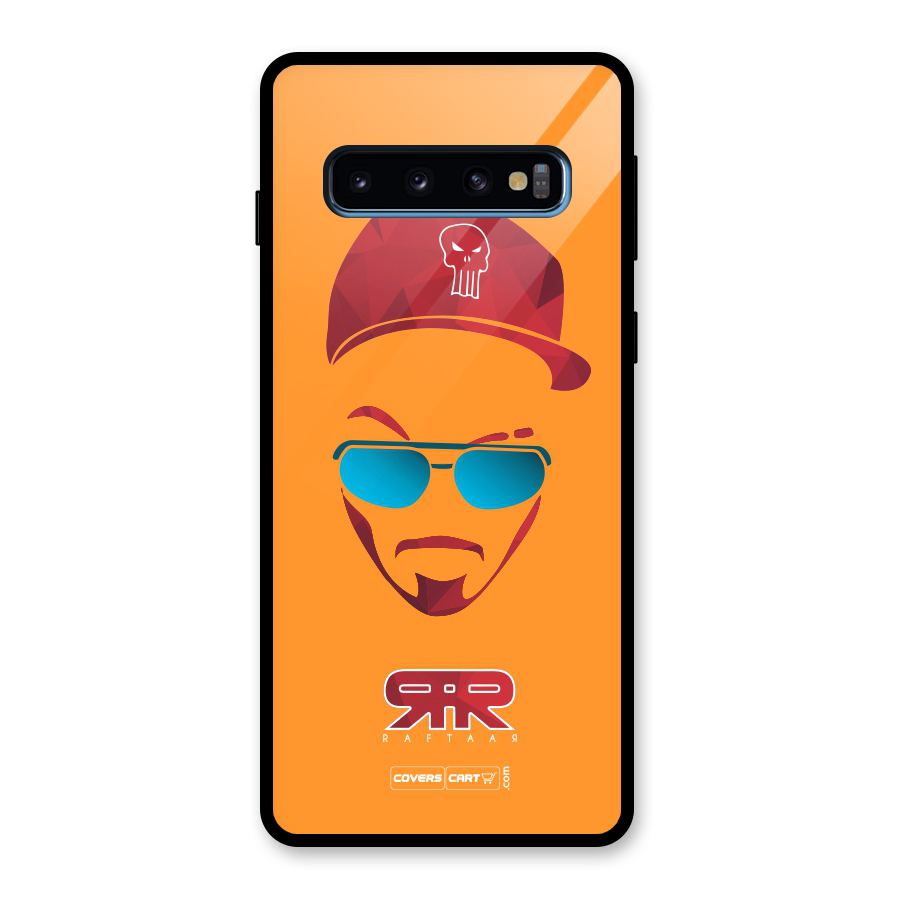 Raftaar Orange Glass Back Case for Galaxy S10