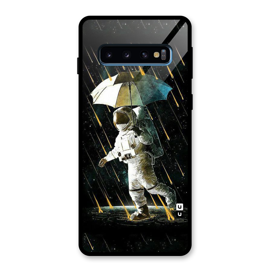 Rain Spaceman Glass Back Case for Galaxy S10