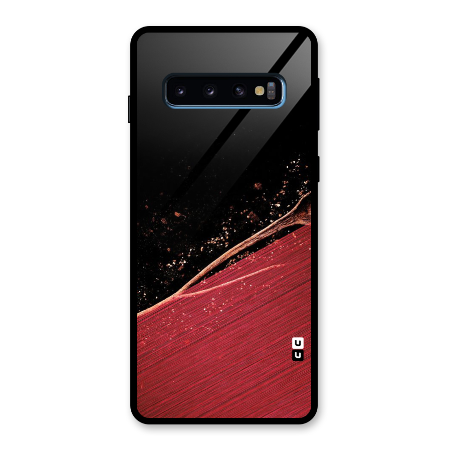 Red Flow Drops Glass Back Case for Galaxy S10
