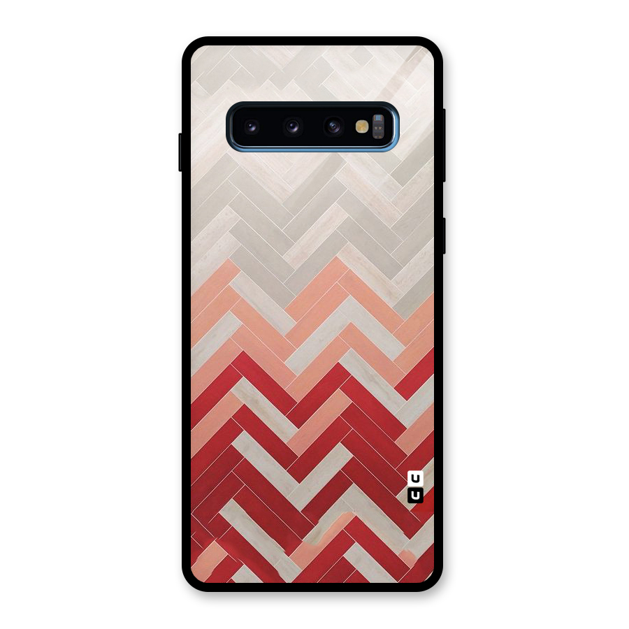 Reds and Greys Glass Back Case for Galaxy S10