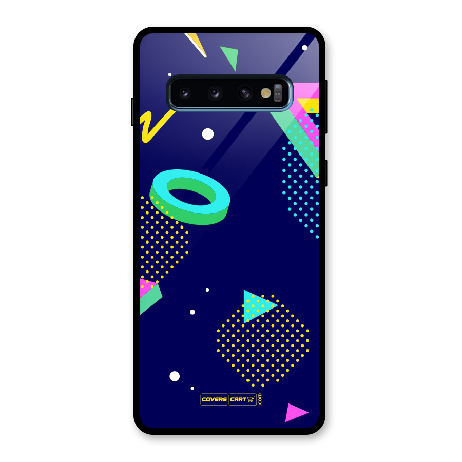 Retro Abstract Glass Back Case for Galaxy S10
