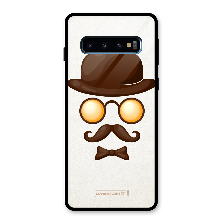 Retro Style Glass Back Case for Galaxy S10