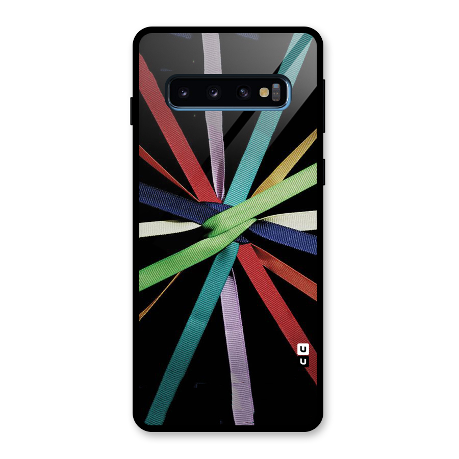 Ribbon Design Glass Back Case for Galaxy S10