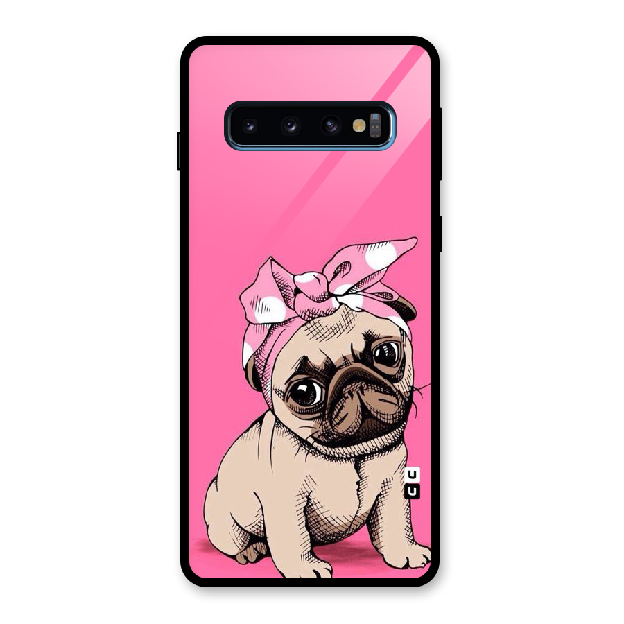 Ribbon Doggo Glass Back Case for Galaxy S10