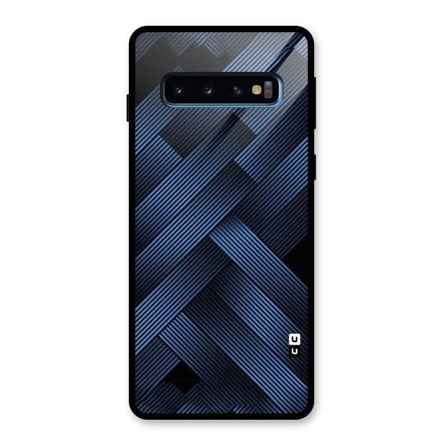 Ribbon Stripes Glass Back Case for Galaxy S10