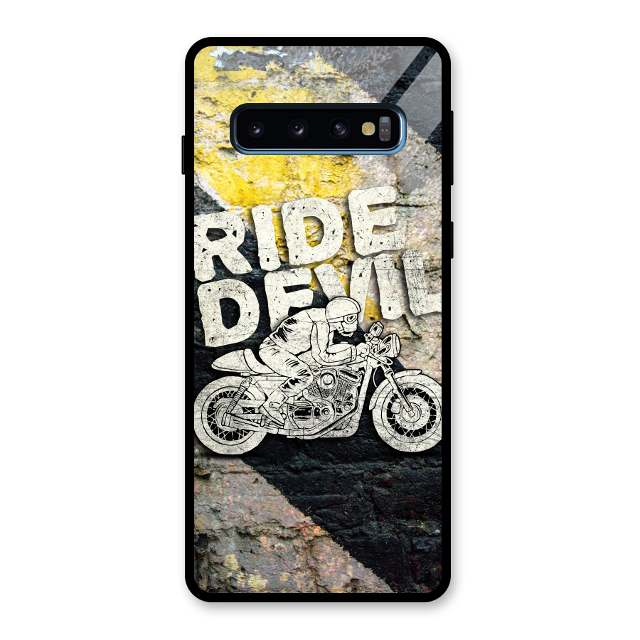 Ride Devil Glass Back Case for Galaxy S10