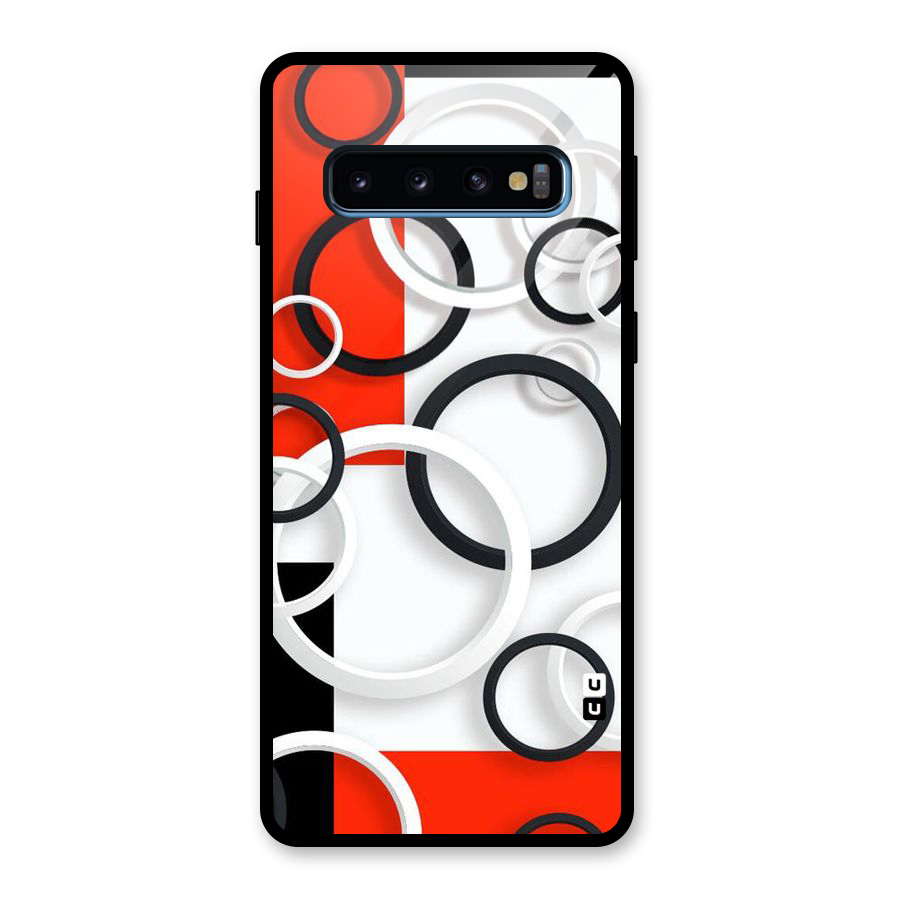 Rings Abstract Glass Back Case for Galaxy S10