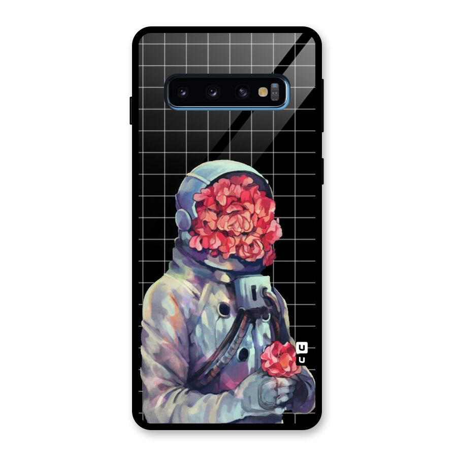 Robot Rose Glass Back Case for Galaxy S10