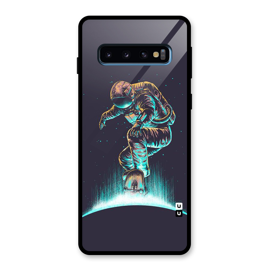 Rolling Spaceman Glass Back Case for Galaxy S10
