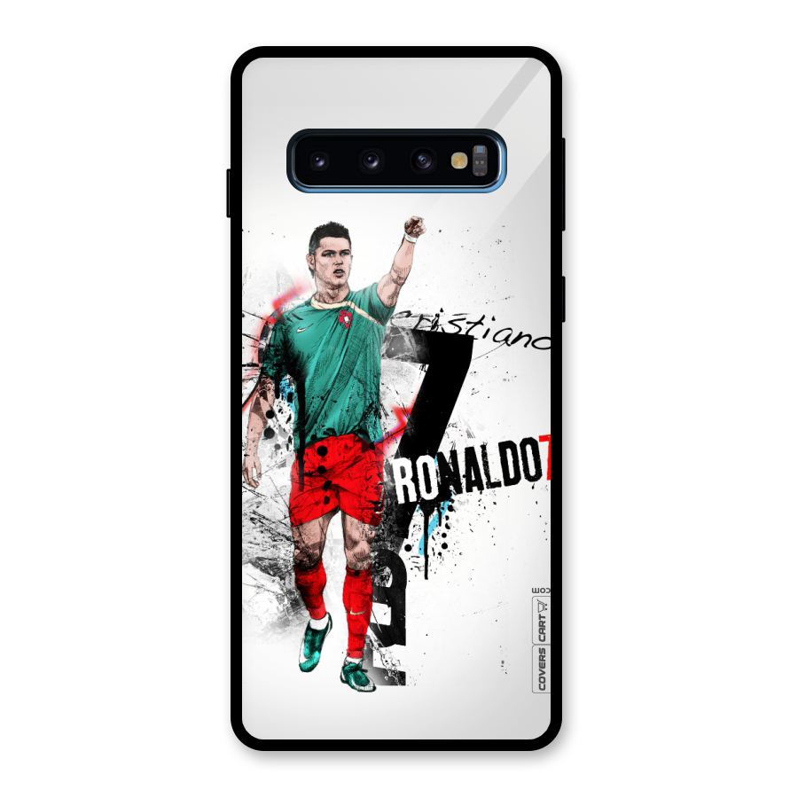 Ronaldo In Portugal Jersey Glass Back Case for Galaxy S10