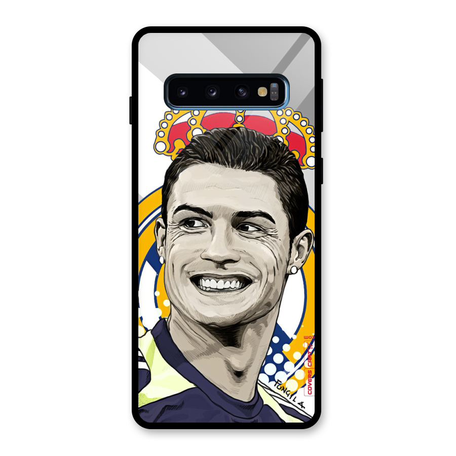 Ronaldo Madrid King Glass Back Case for Galaxy S10