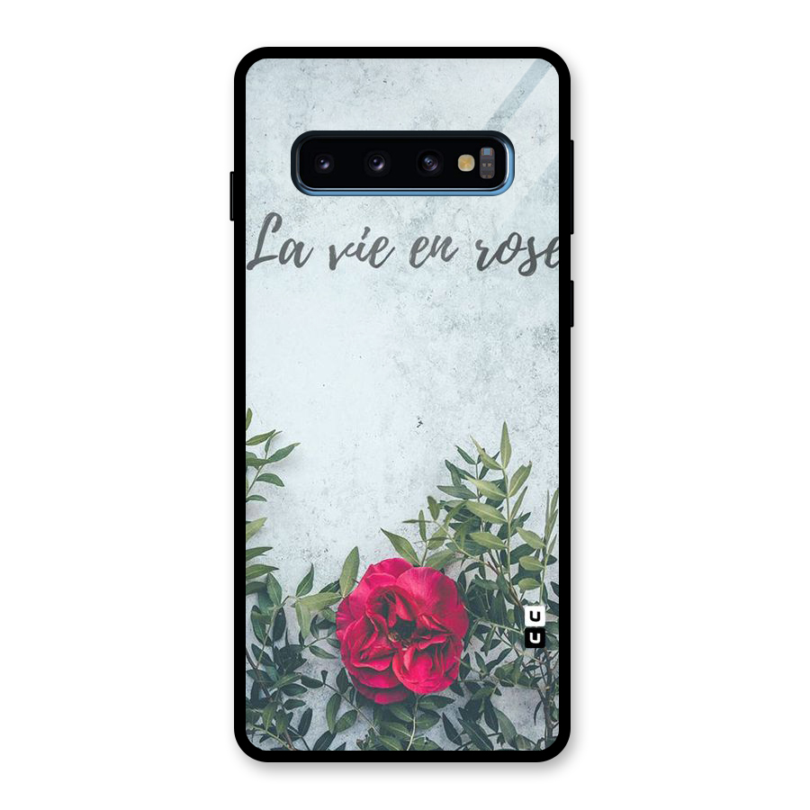 Rose Life Glass Back Case for Galaxy S10