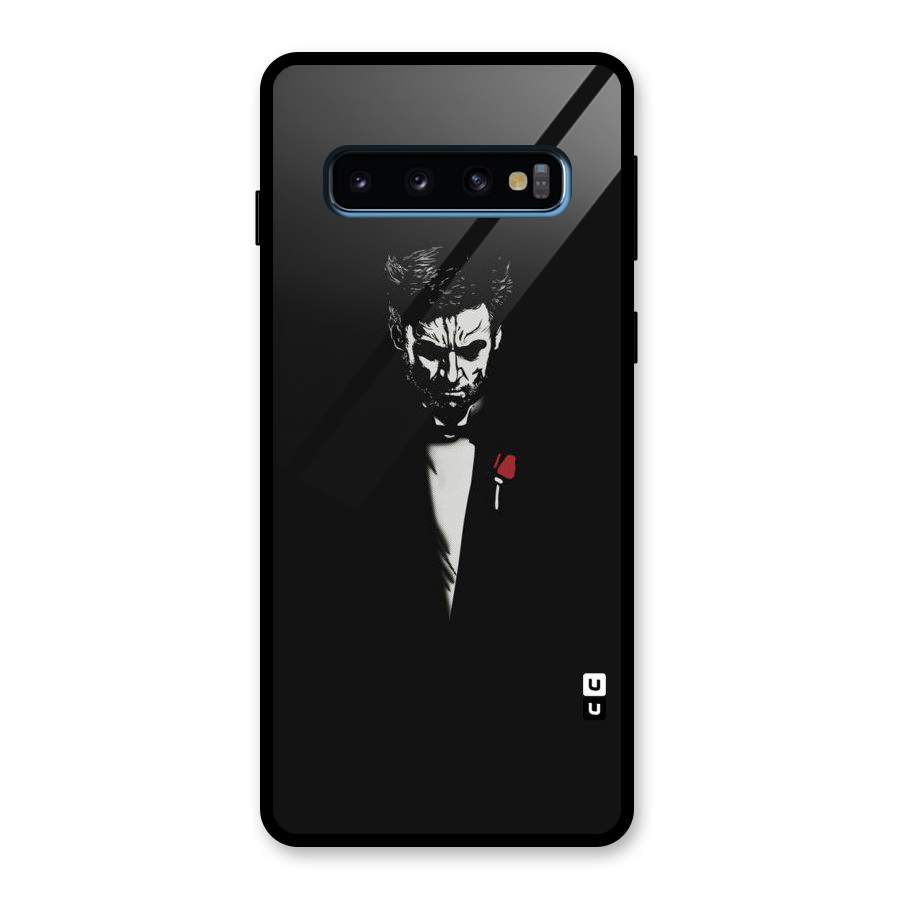 Rose Man Glass Back Case for Galaxy S10