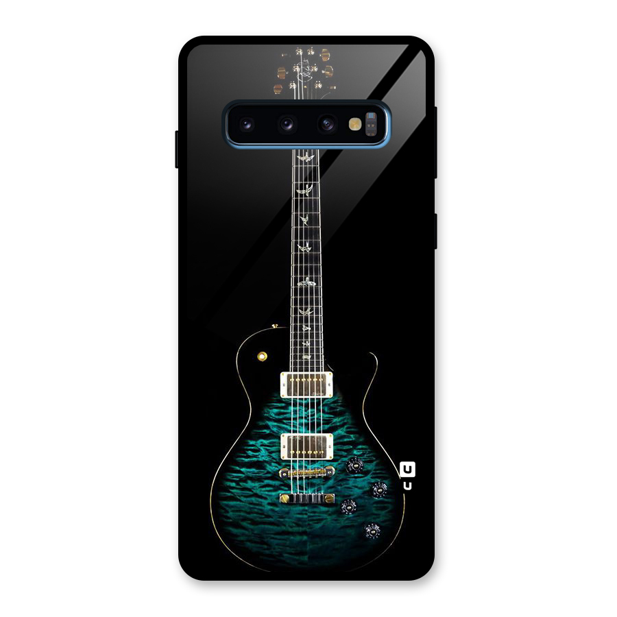 Royal Green Guitar Glass Back Case for Galaxy S10