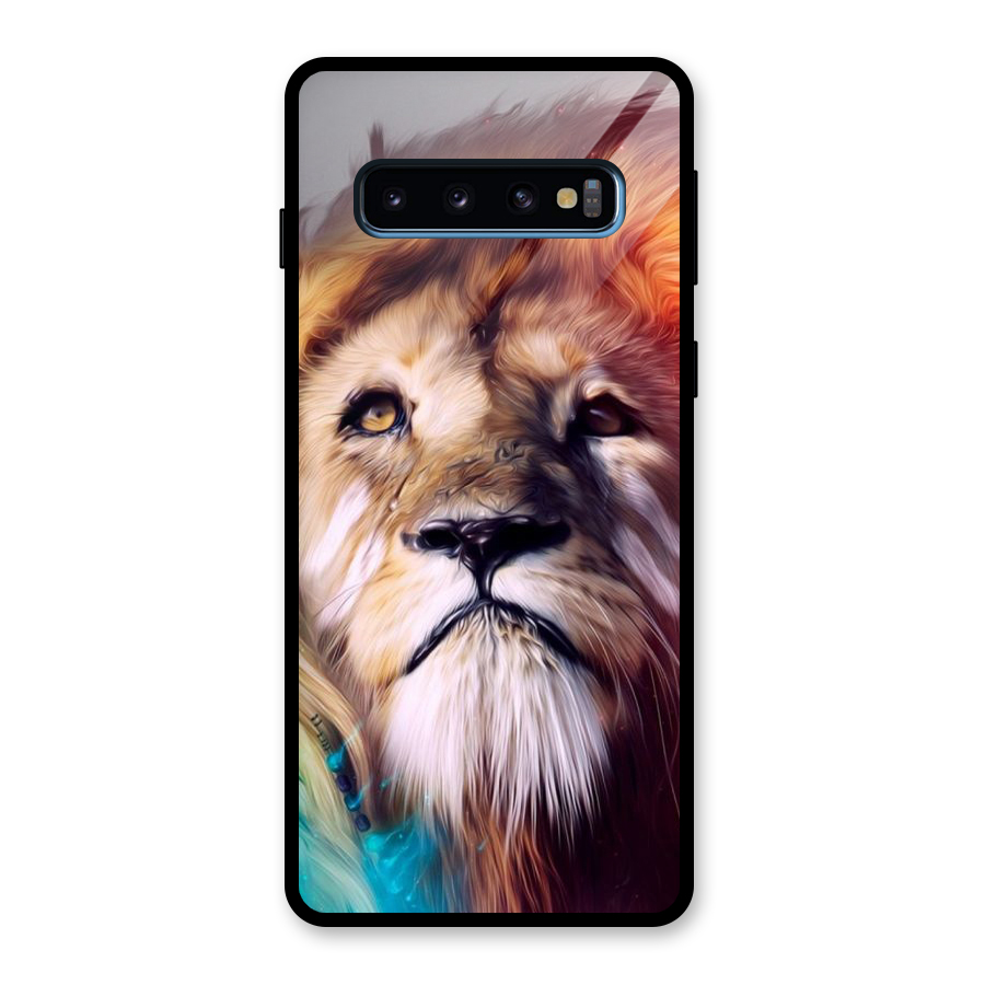 Royal Lion Glass Back Case for Galaxy S10
